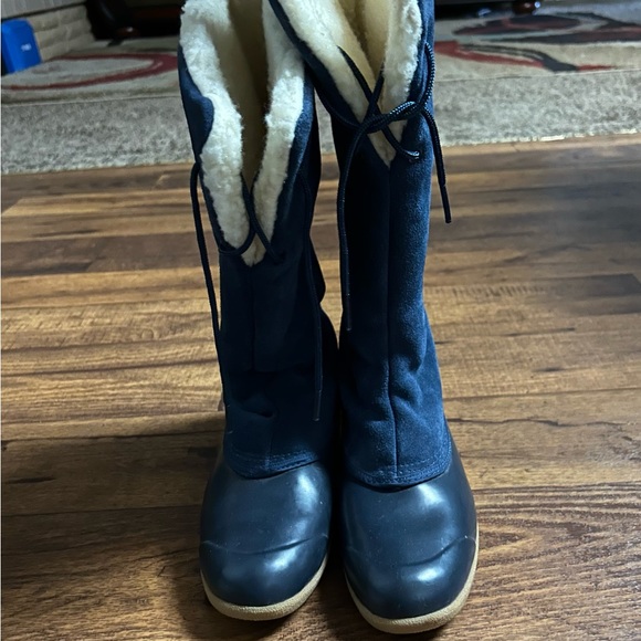 Eddie Bauer • Women • Knee High • Suede • Winter • Blue • Sz 7 • Faux Fur •Boots - Picture 3 of 10